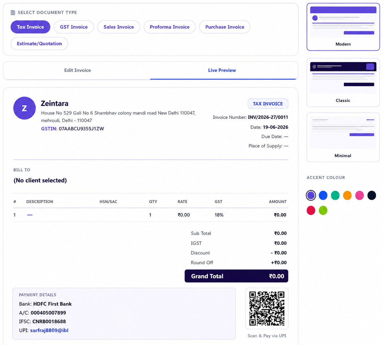 Invoice Builder